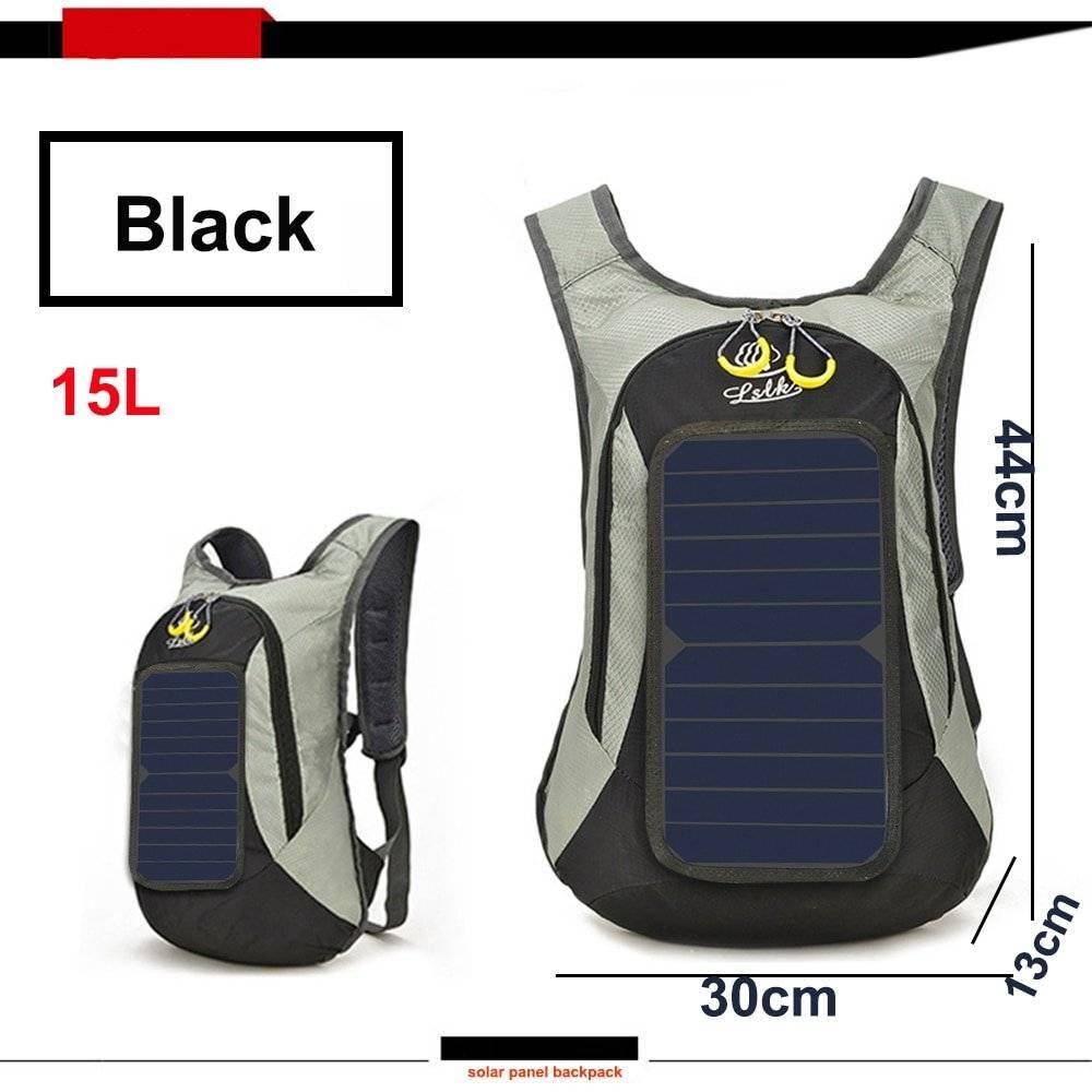 Compact Backpack with Solar Panel