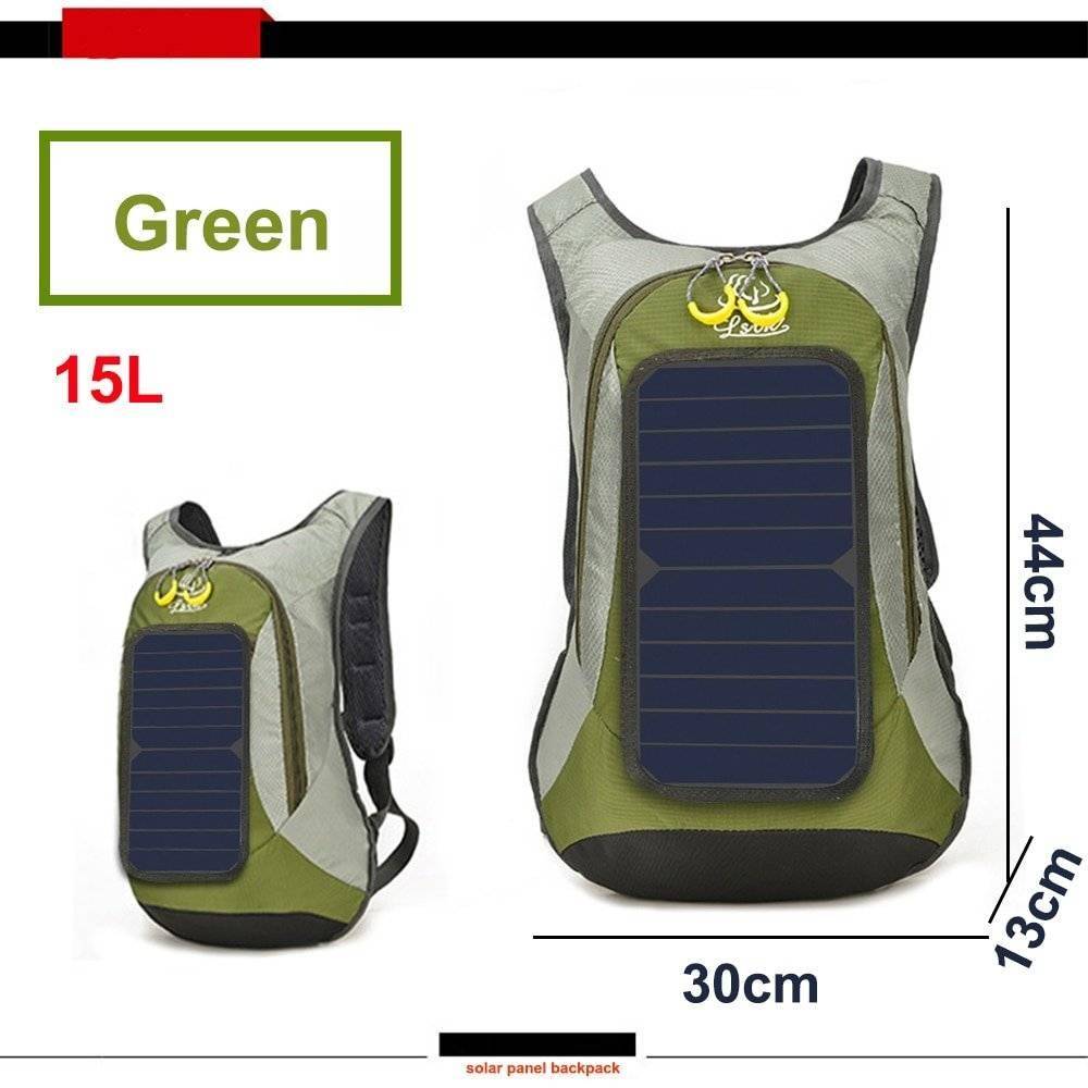 Compact Backpack with Solar Panel