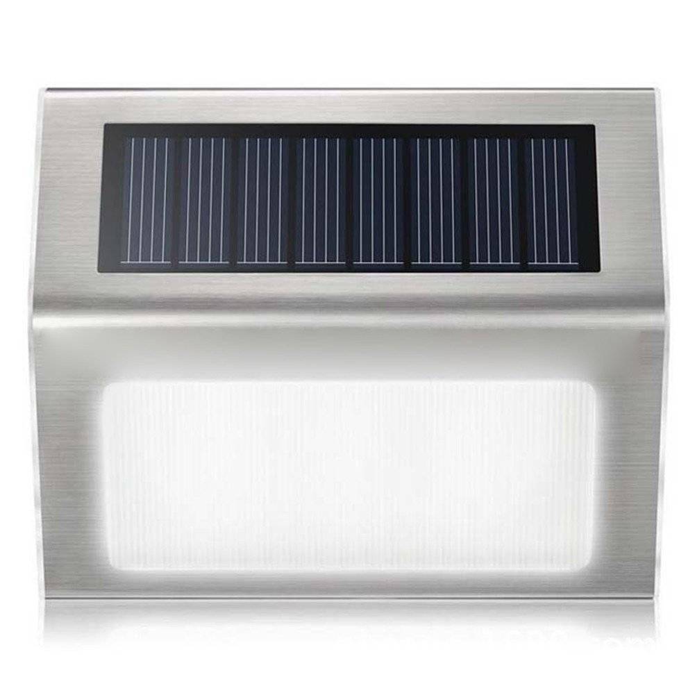 Outdoor Stainless Steel Solar Garden Lamps 4 pcs Set