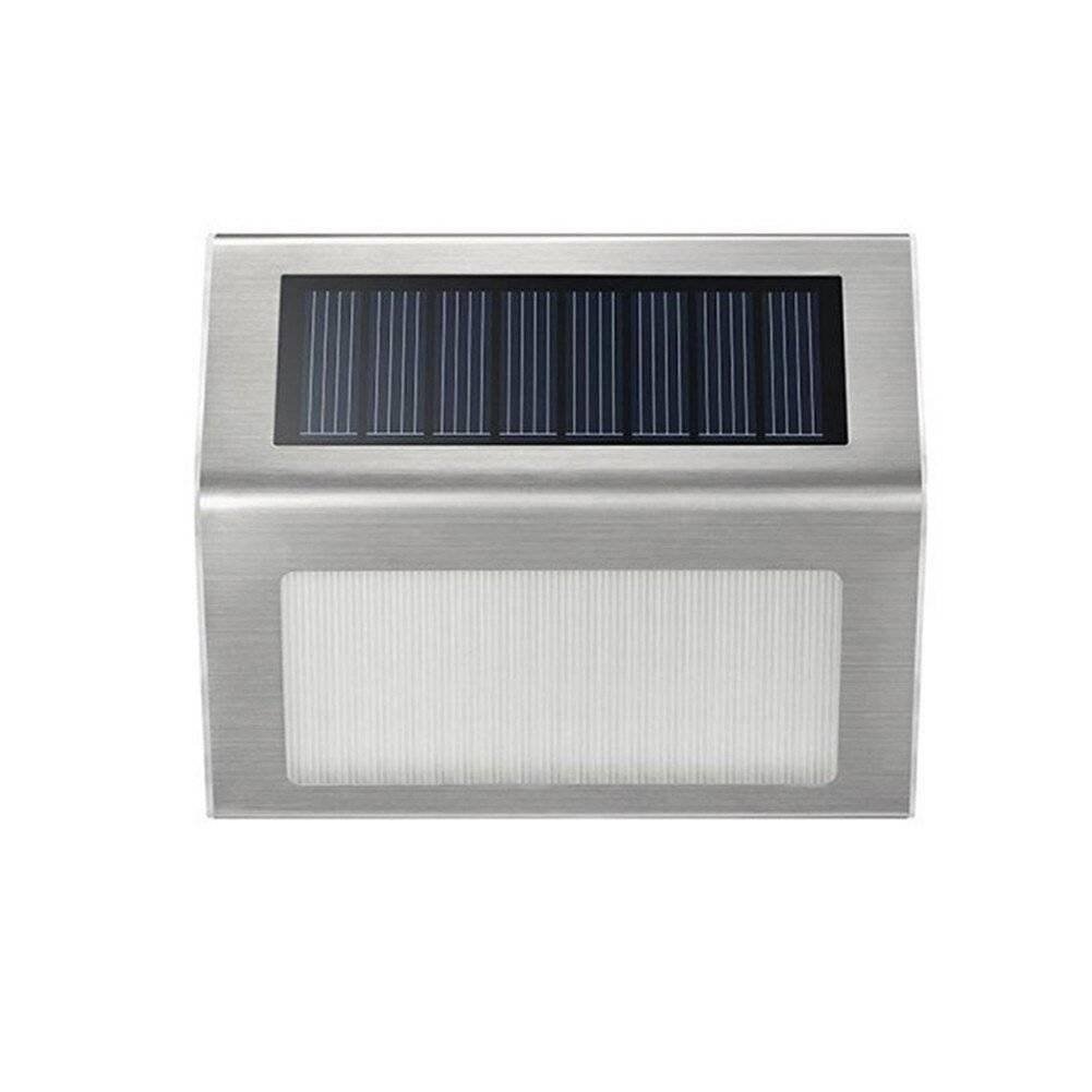 Outdoor Stainless Steel Solar Garden Lamps 4 pcs Set